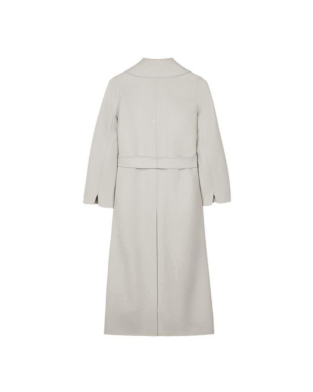 Max Mara Gray 'S Poldo Belted Long-Sleeved Coat
