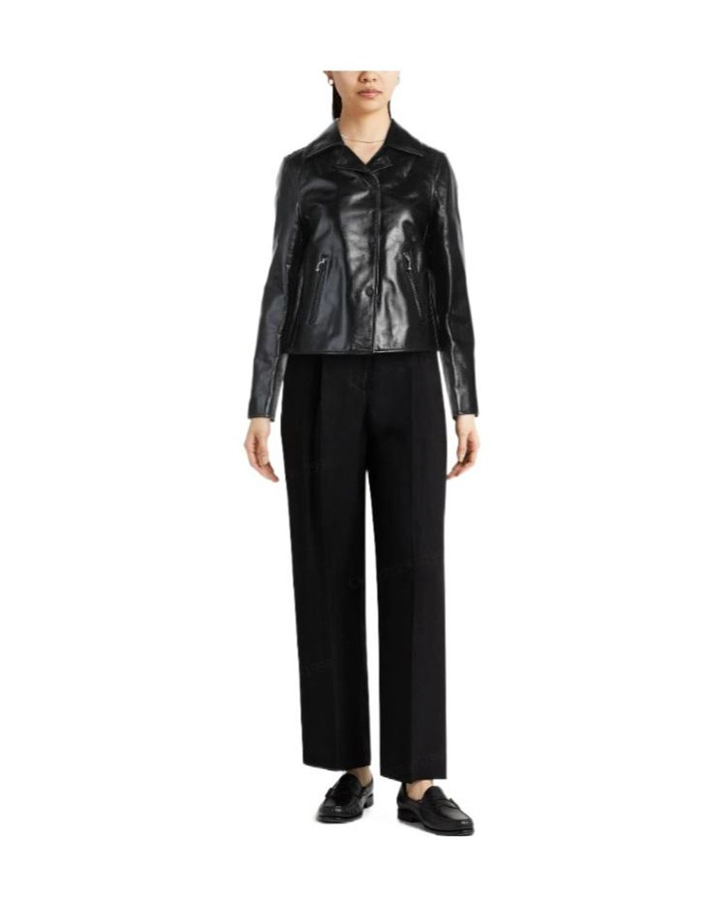 Tory Burch Black Jacket Calfskin