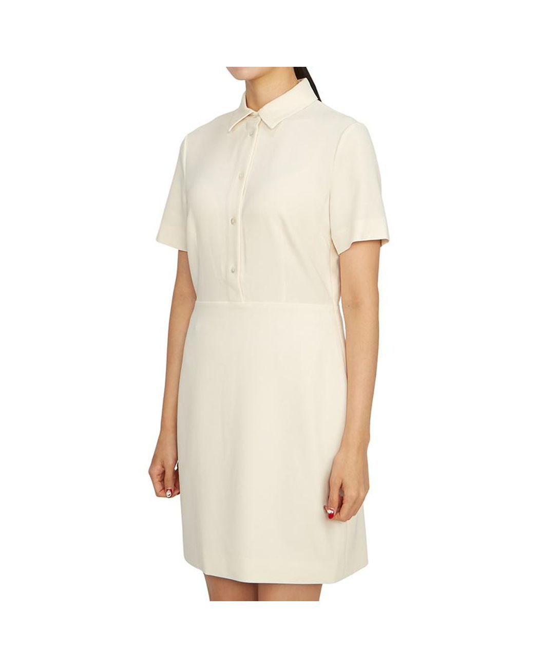 Theory White Short-Sleeved Dress