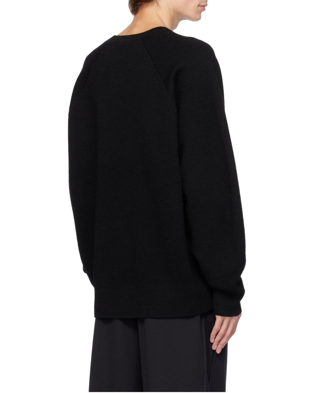 Y-3 Black Knit Crewneck Jumper for men