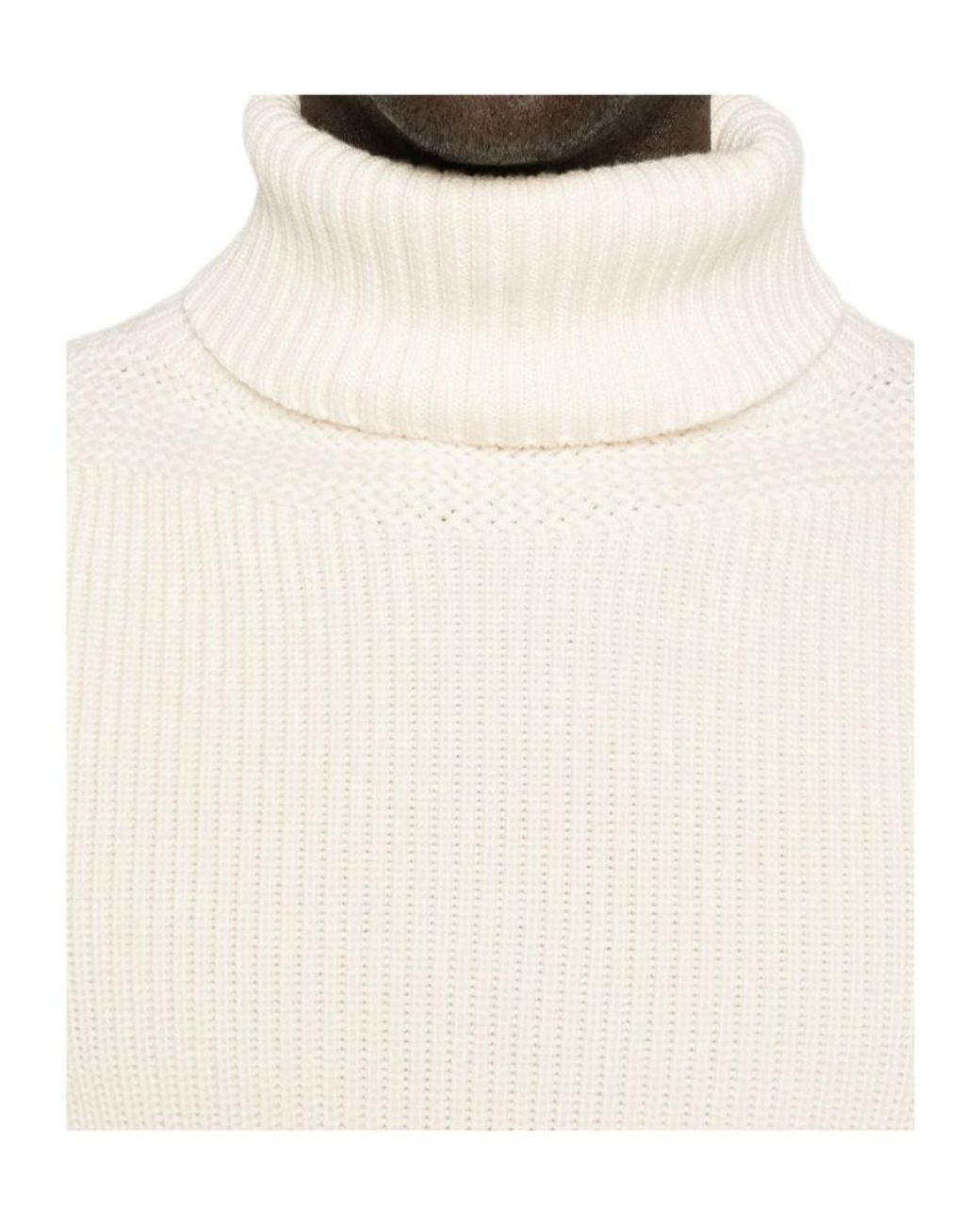 Sebago White Turtleneck Sweater for men