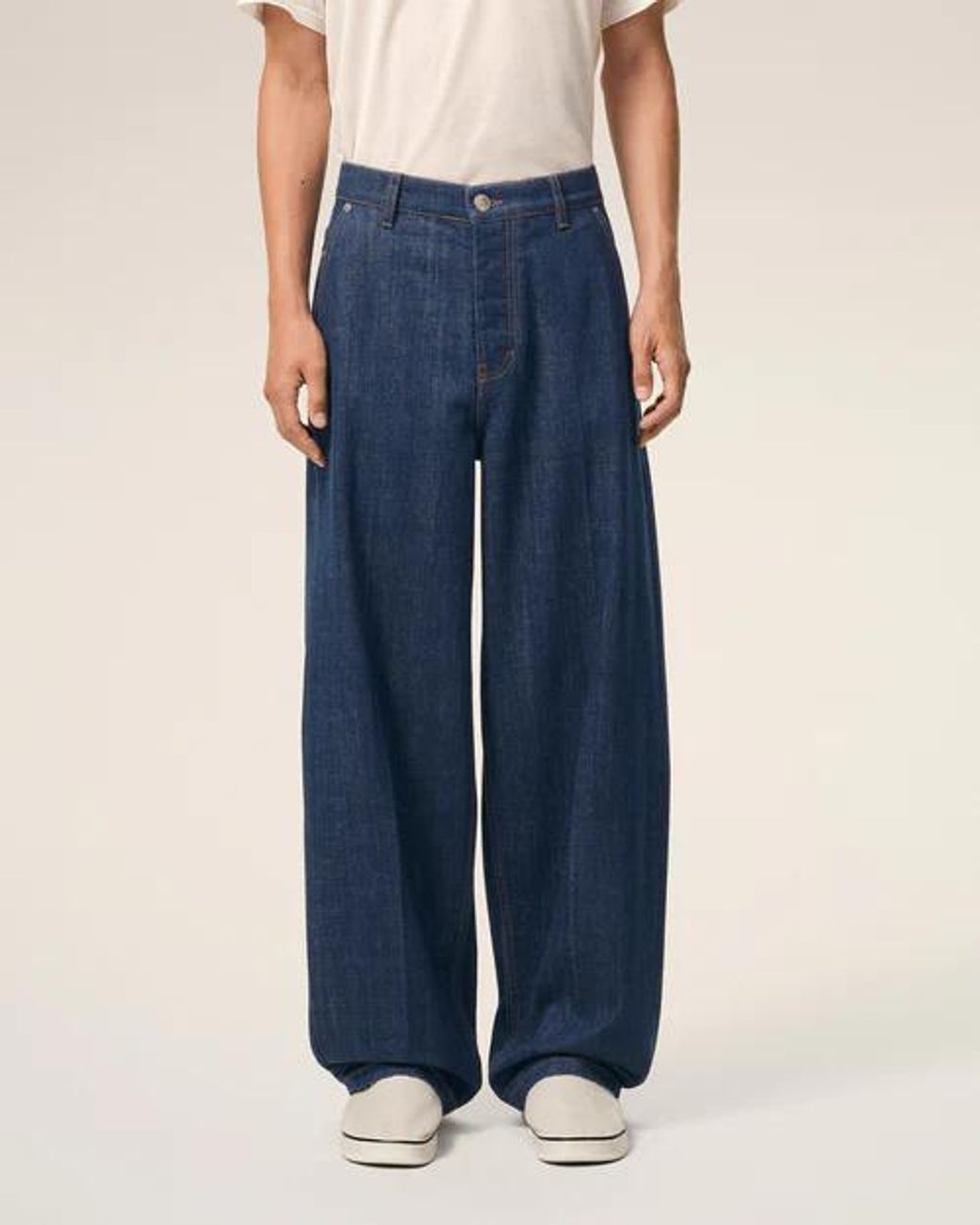AMI Blue Ami Balloon Fit Jeans for men
