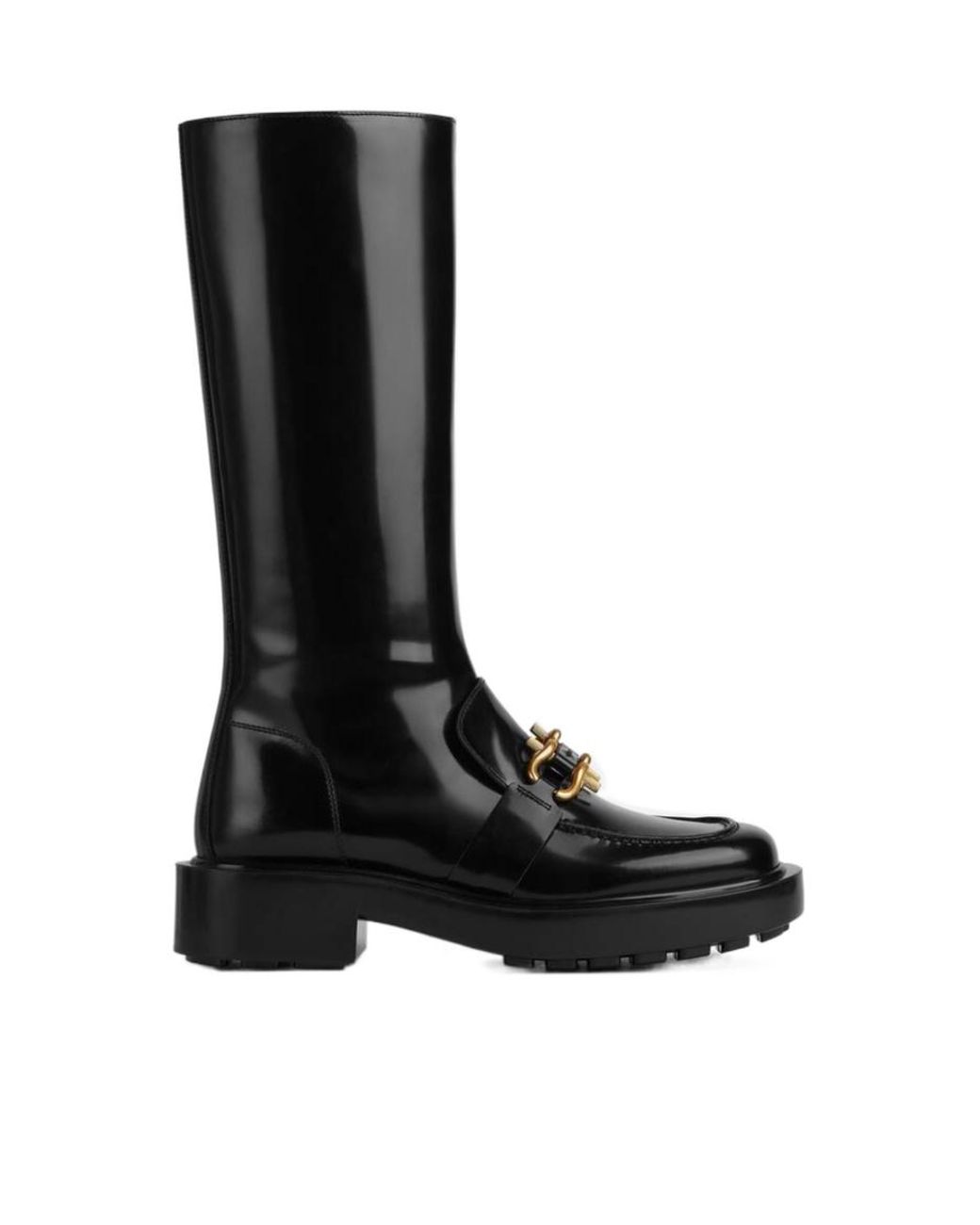 Bottega Veneta Black Horse Buckle Detail Boots
