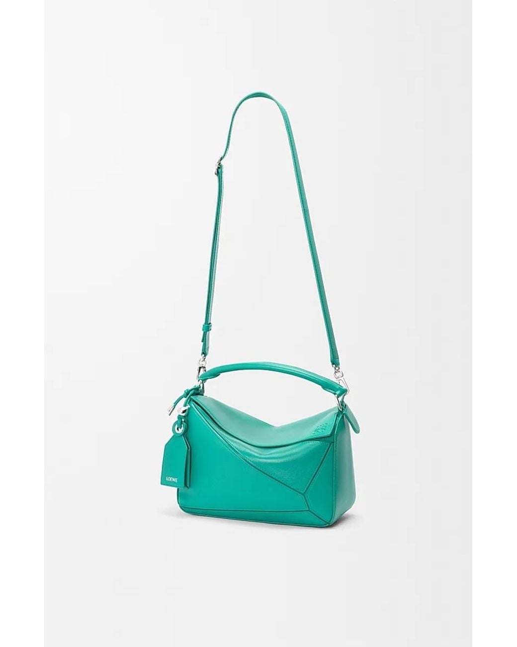 Loewe Green Small Feather Light Puzzle Bag