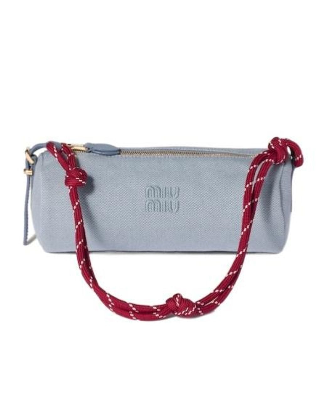 Miu Miu Blue Pochette En Gabardine