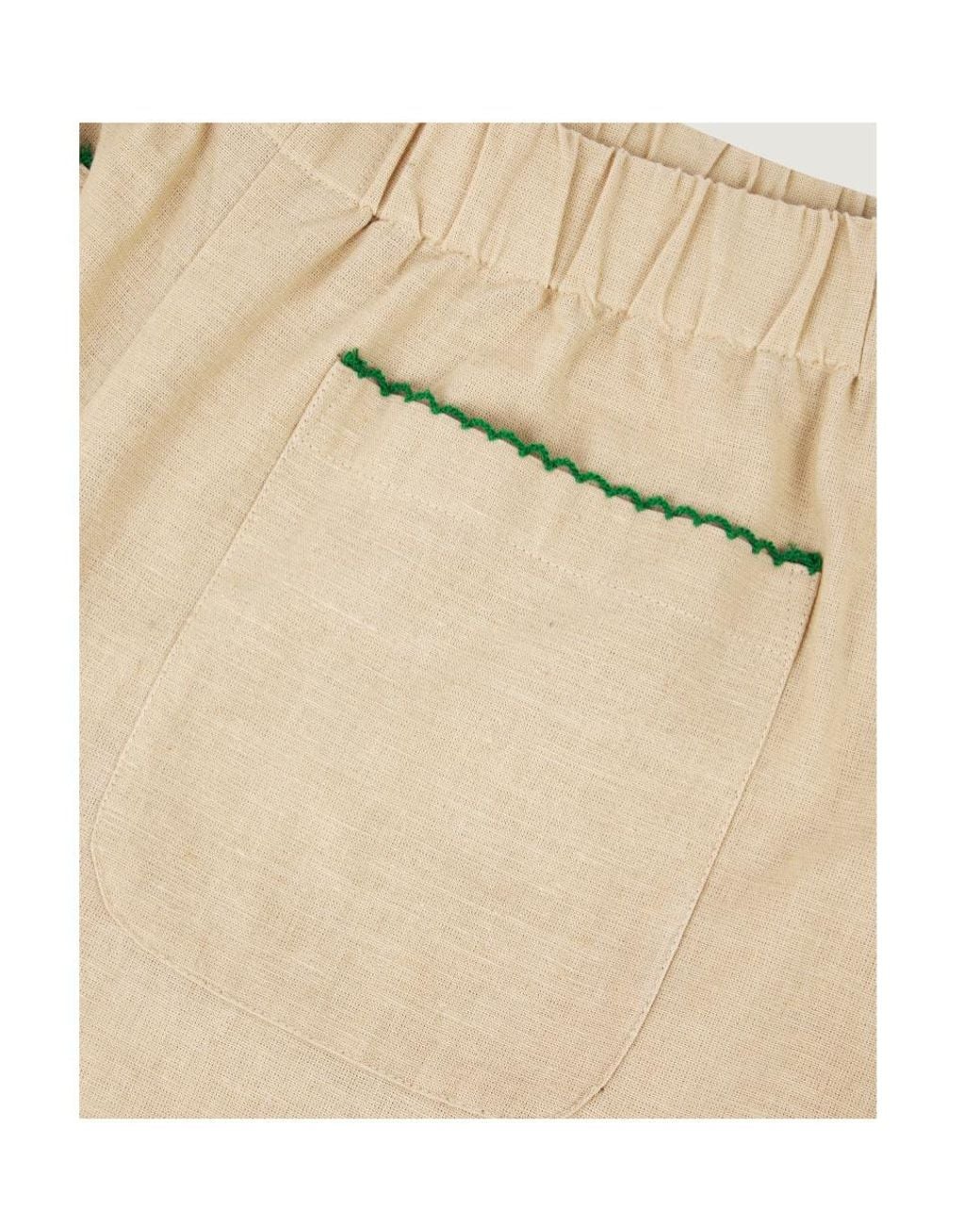Maison Labiche Natural Patch-Pockets Trousers
