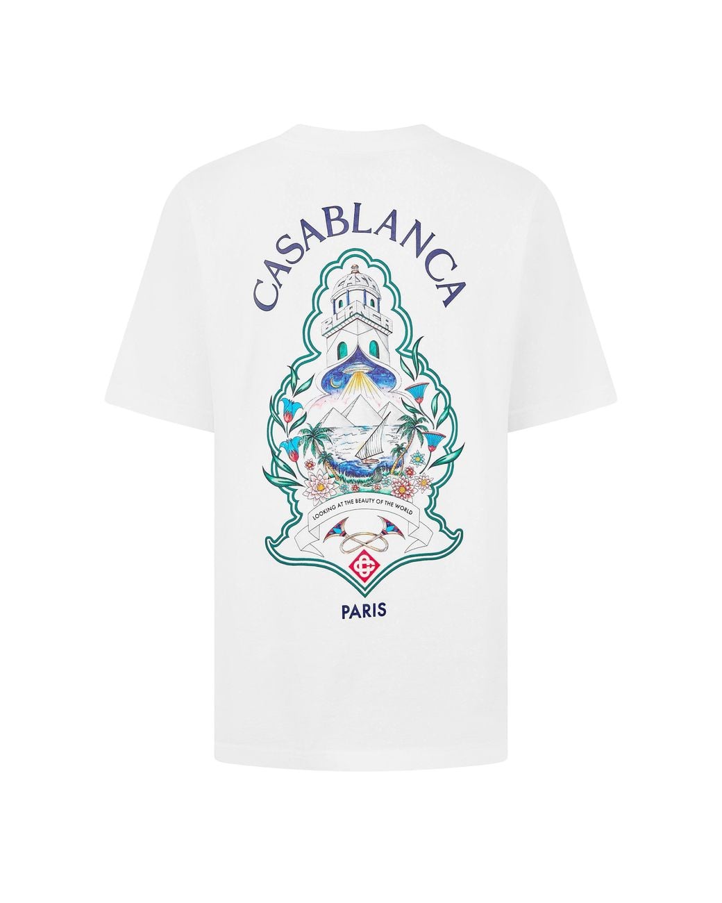 Casablanca White Printed T-Shirt for men