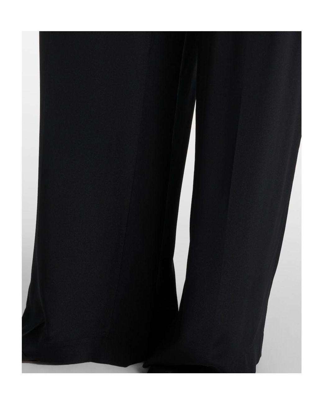 Joseph Black Hulin Silk Crepe De Soie Wide-Leg Pants