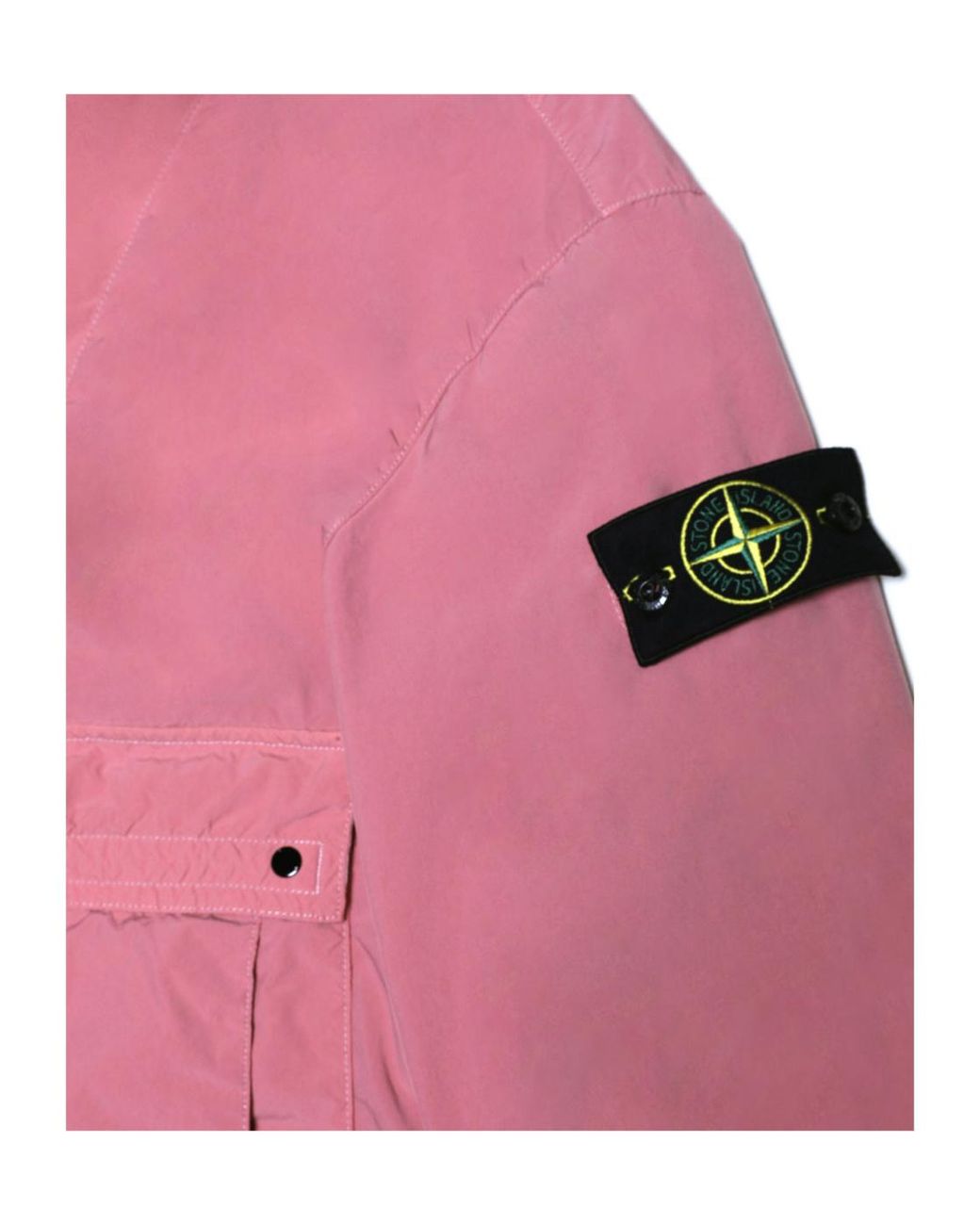Stone Island Pink Zip-Up Hooded Jacket for men