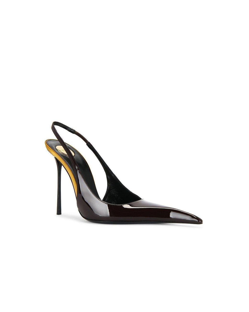Saint Laurent Black Amalia Slingback Pump