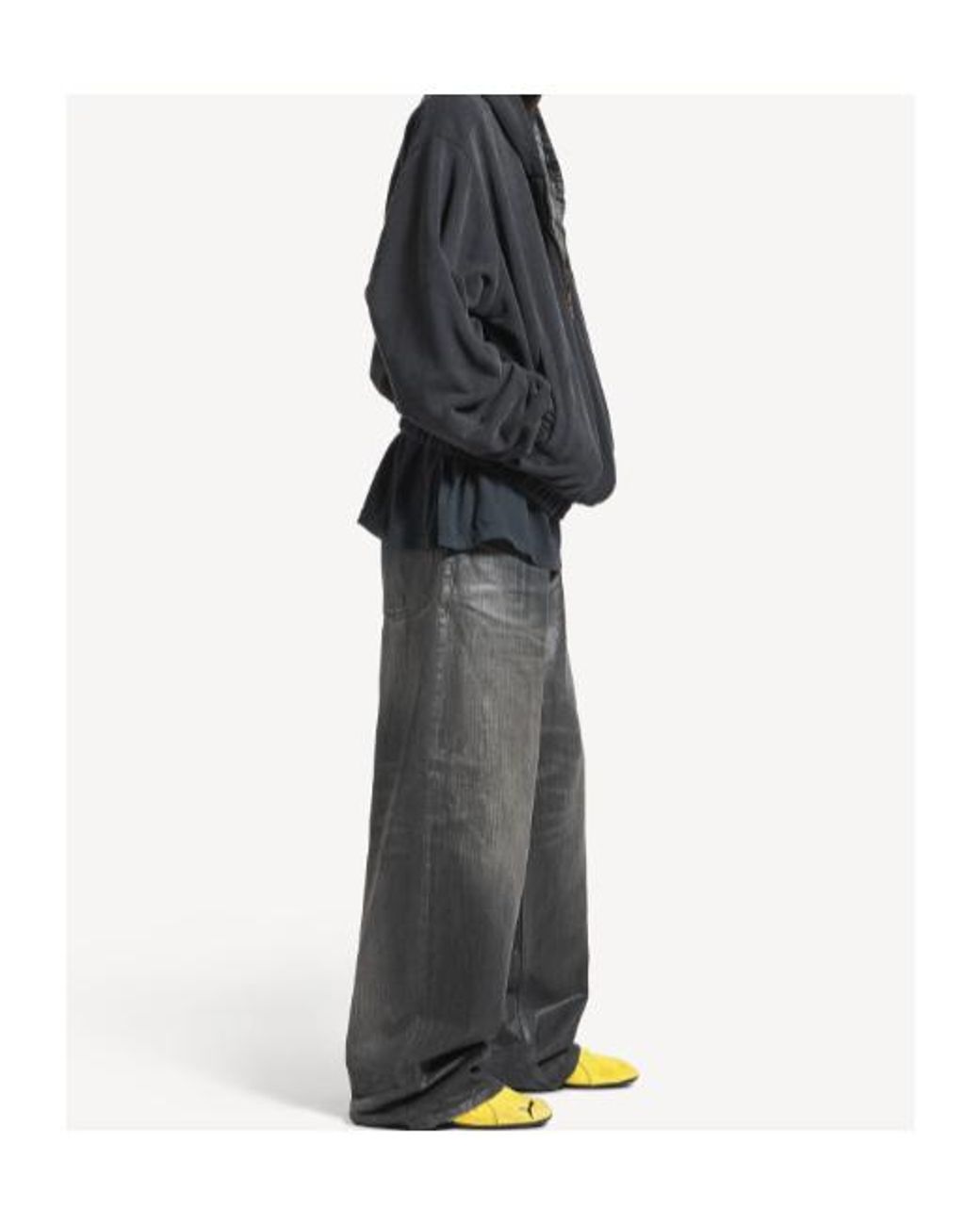 Balenciaga Gray Button-Fastening Pocket Trousers for men