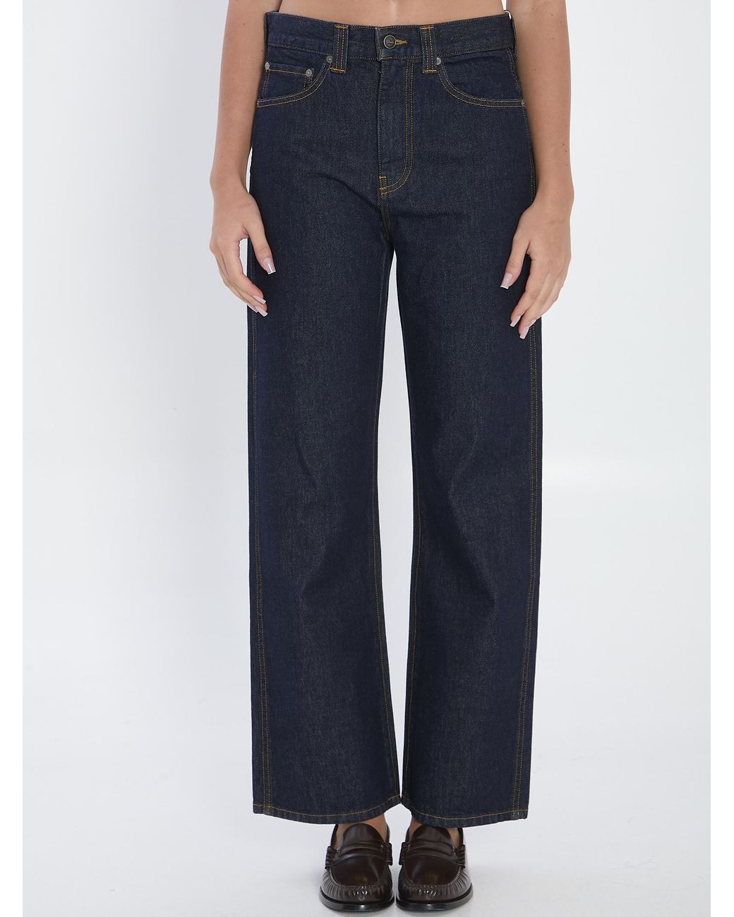 Khaite Blue Bonnie Wide-Leg Jeans