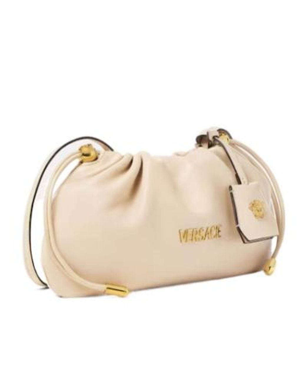 Versace Natural Mini Tag Shoulder Bag