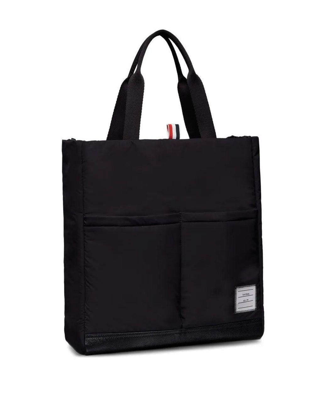 Thom Browne Black Multi Pocket Tote Bag for men