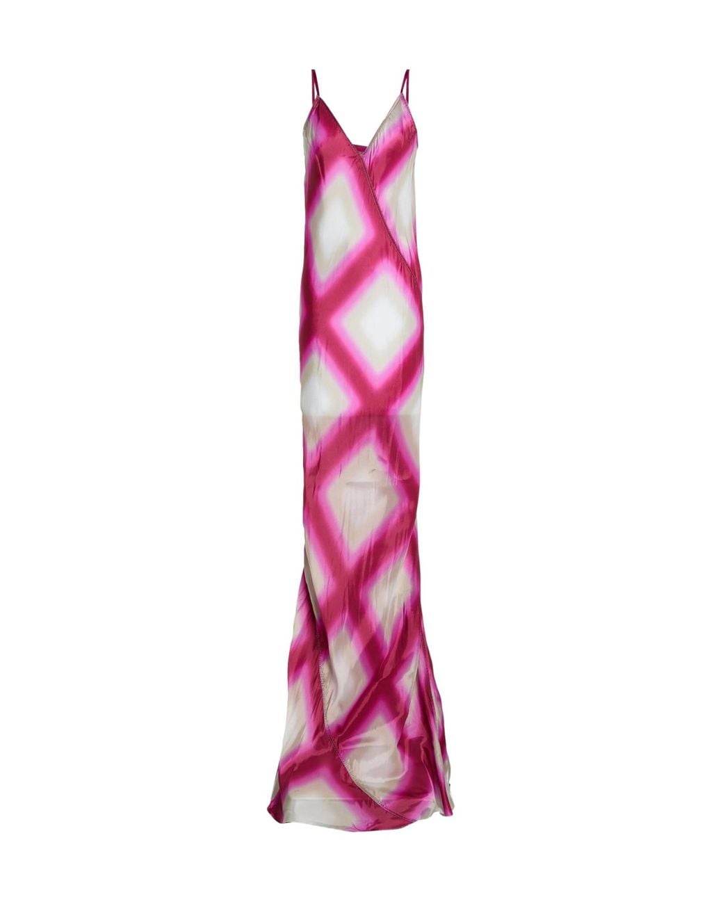Rick Owens Pink Maxi Dress Cupro