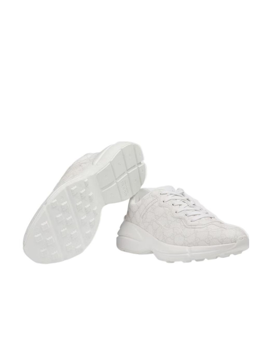 Gucci White Gg Rhyton Casual Sneakers for men