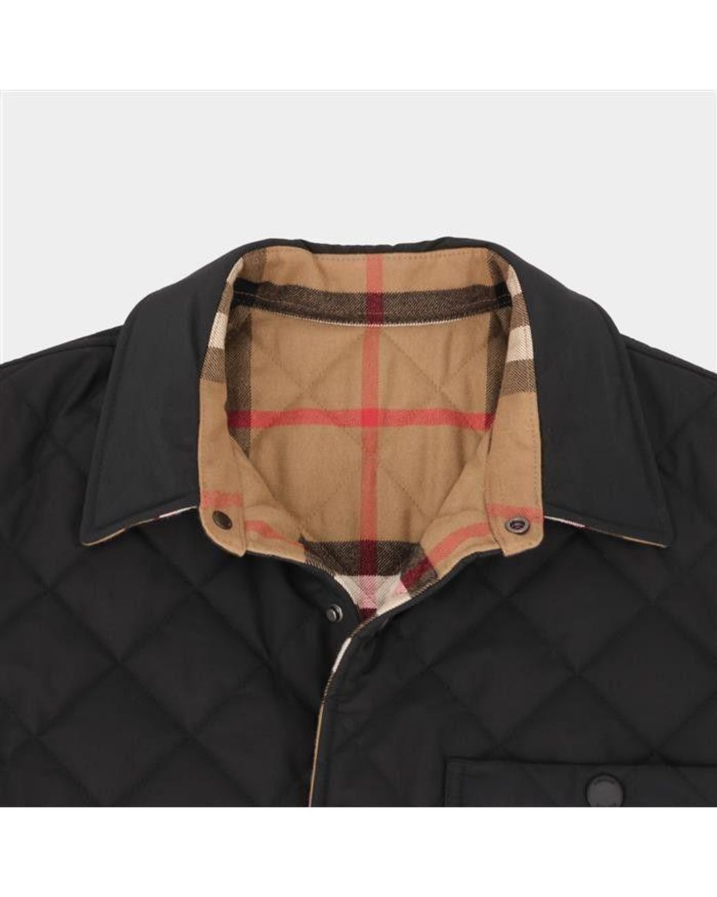 Burberry Black Reversible Quilted Jacket for men