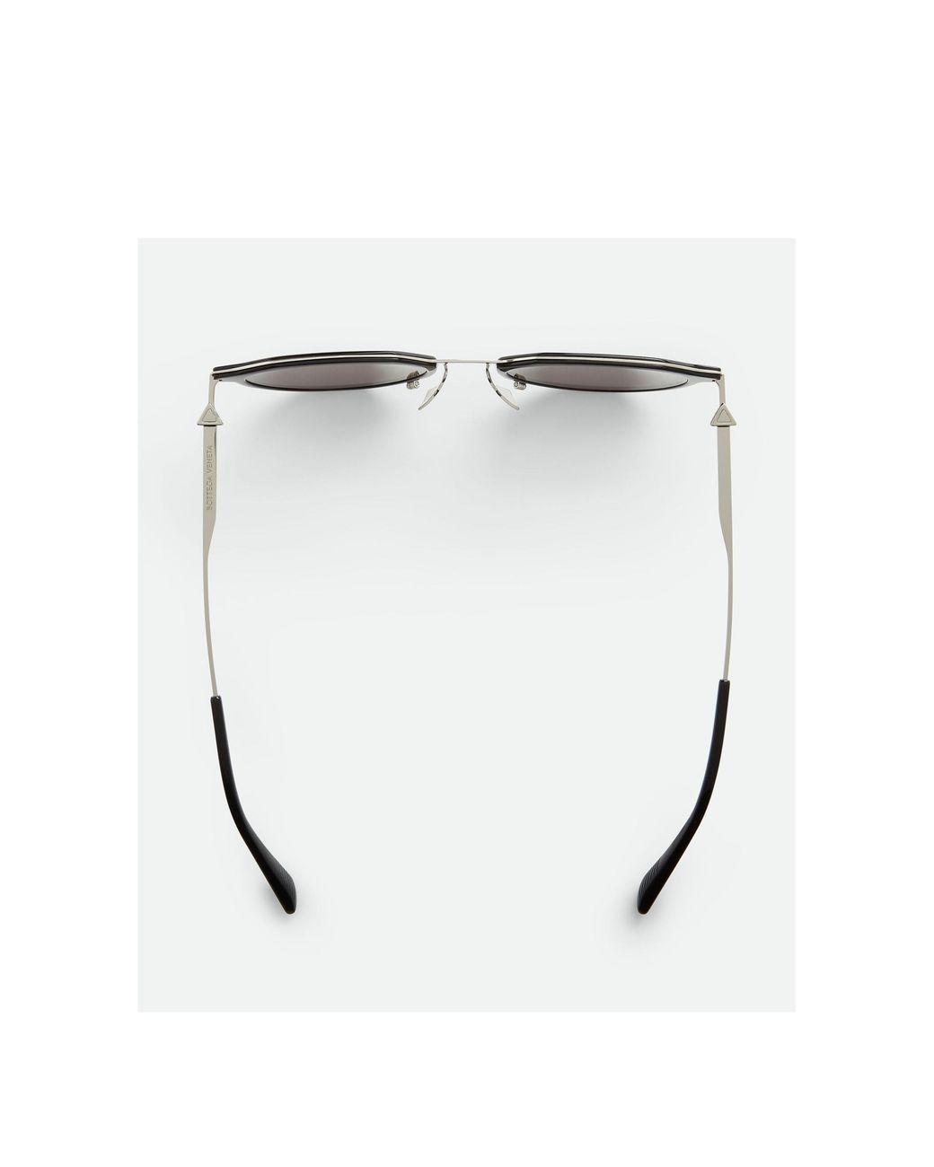 Bottega Veneta White Eyewear Oval Frame Sunglasses for men