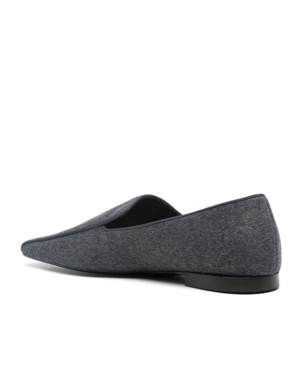 Totême Gray The Piped Loafer