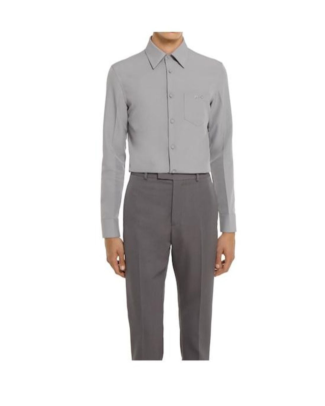 Gucci Gray Horsebit Technical Panama Shirt for men