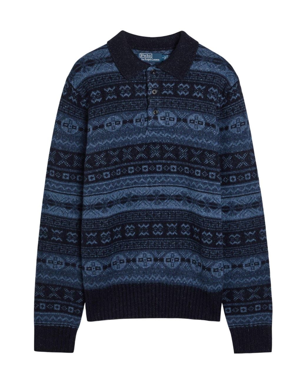 Polo Ralph Lauren Blue Regular Fit Long Sleeve Polo Shirt for men