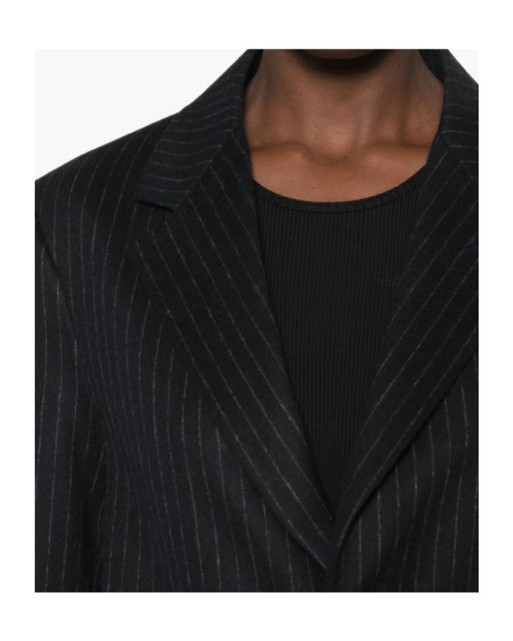 Barena Black Pinstripe Twobutton Blazer
