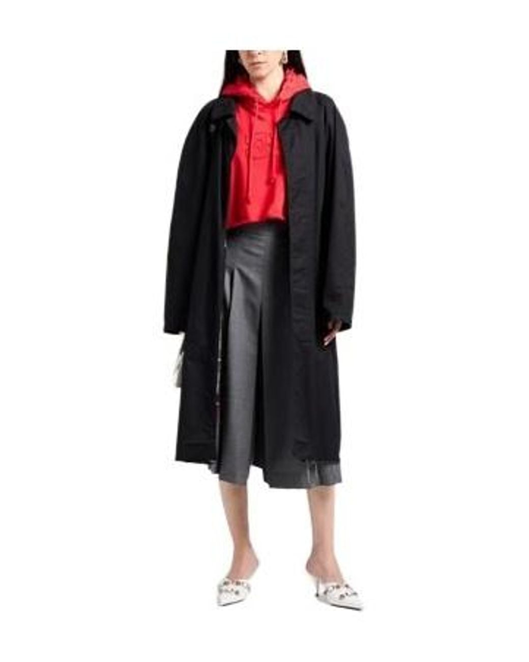 Balenciaga Black Solid-Color Long Coat