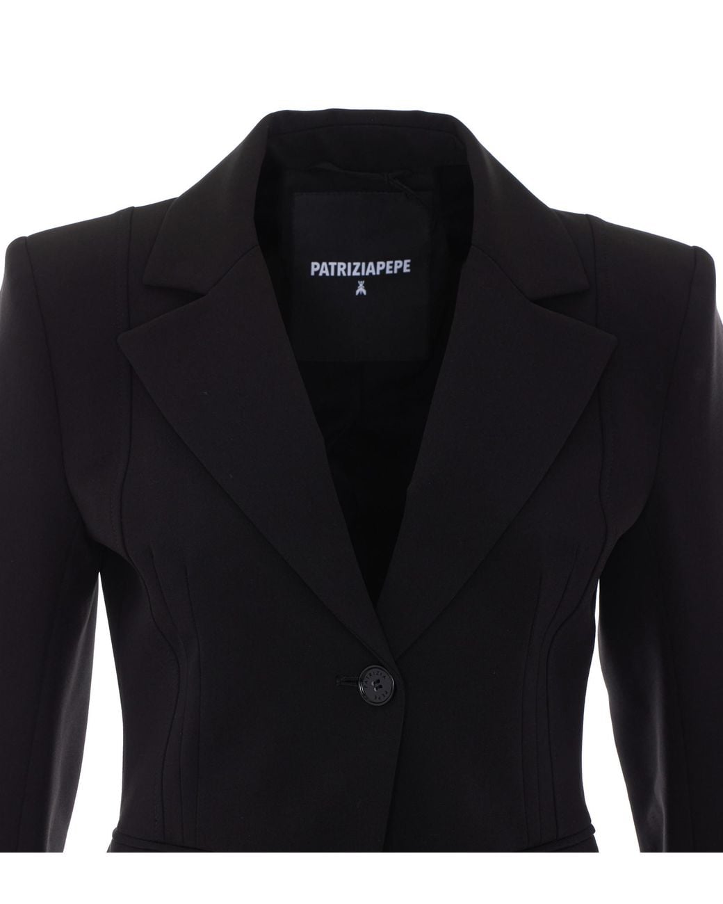 Patrizia Pepe Blue Single-Breasted Tailored Blazer