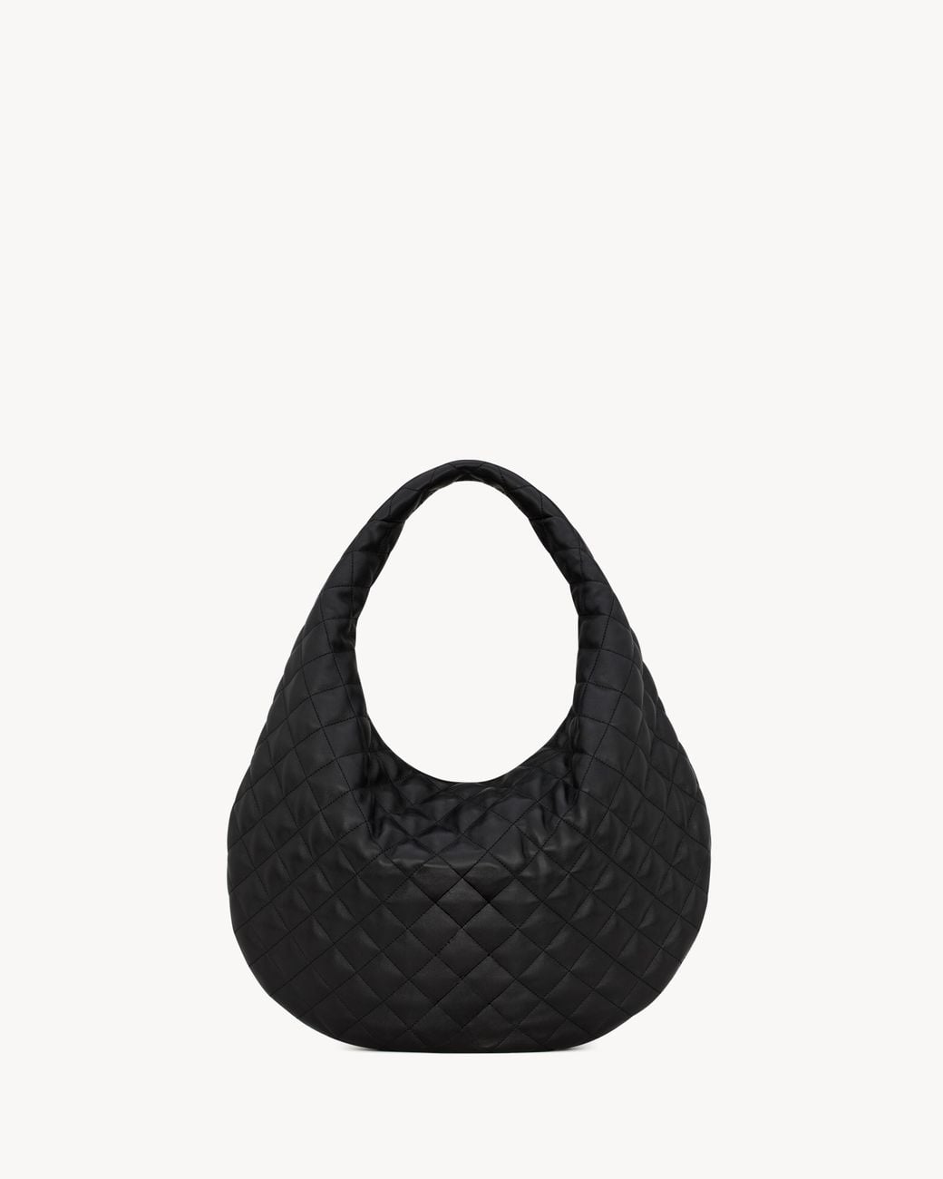 Saint Laurent Black Icare Quilted Hobo Bag