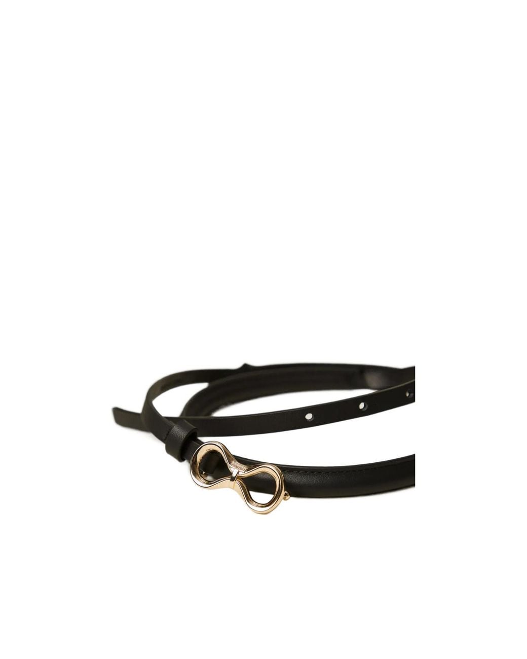 Twinset White Logo-Buckle Leather Belt