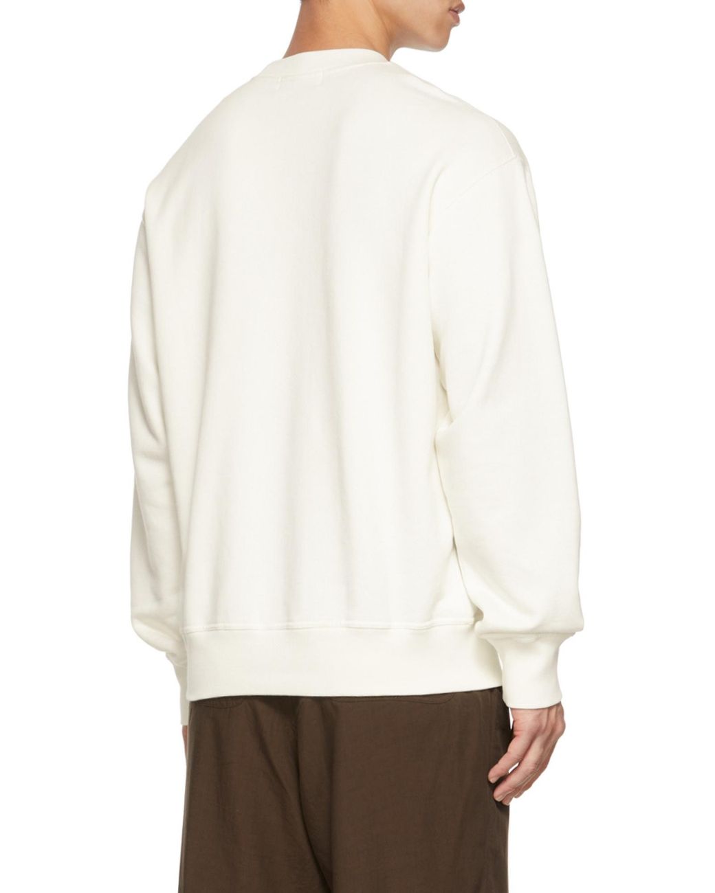 Ambush White Fleece Workshop Logo-Print Sweatshirt for men