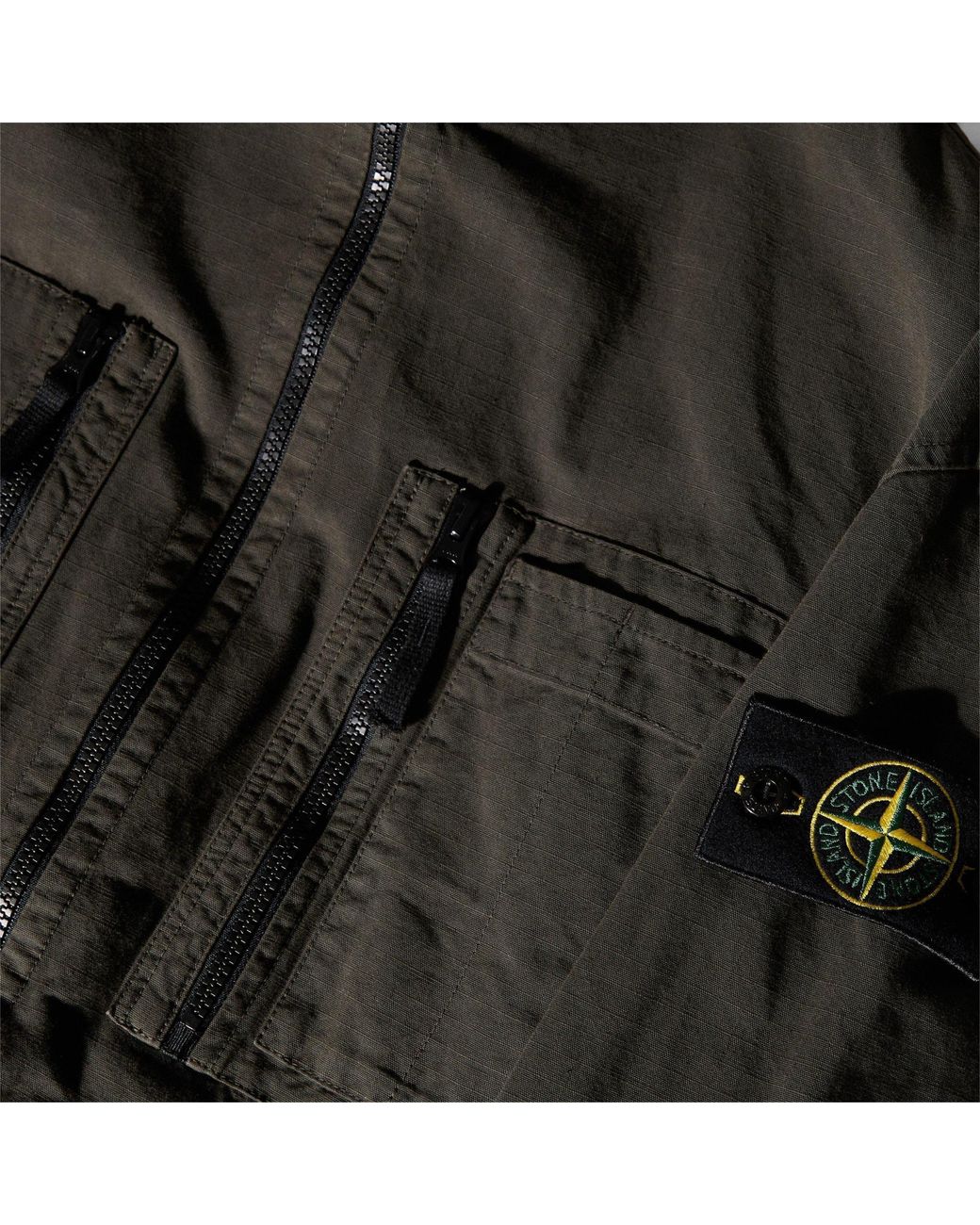 Stone Island Black Dark Hooded Zip Jacket for men
