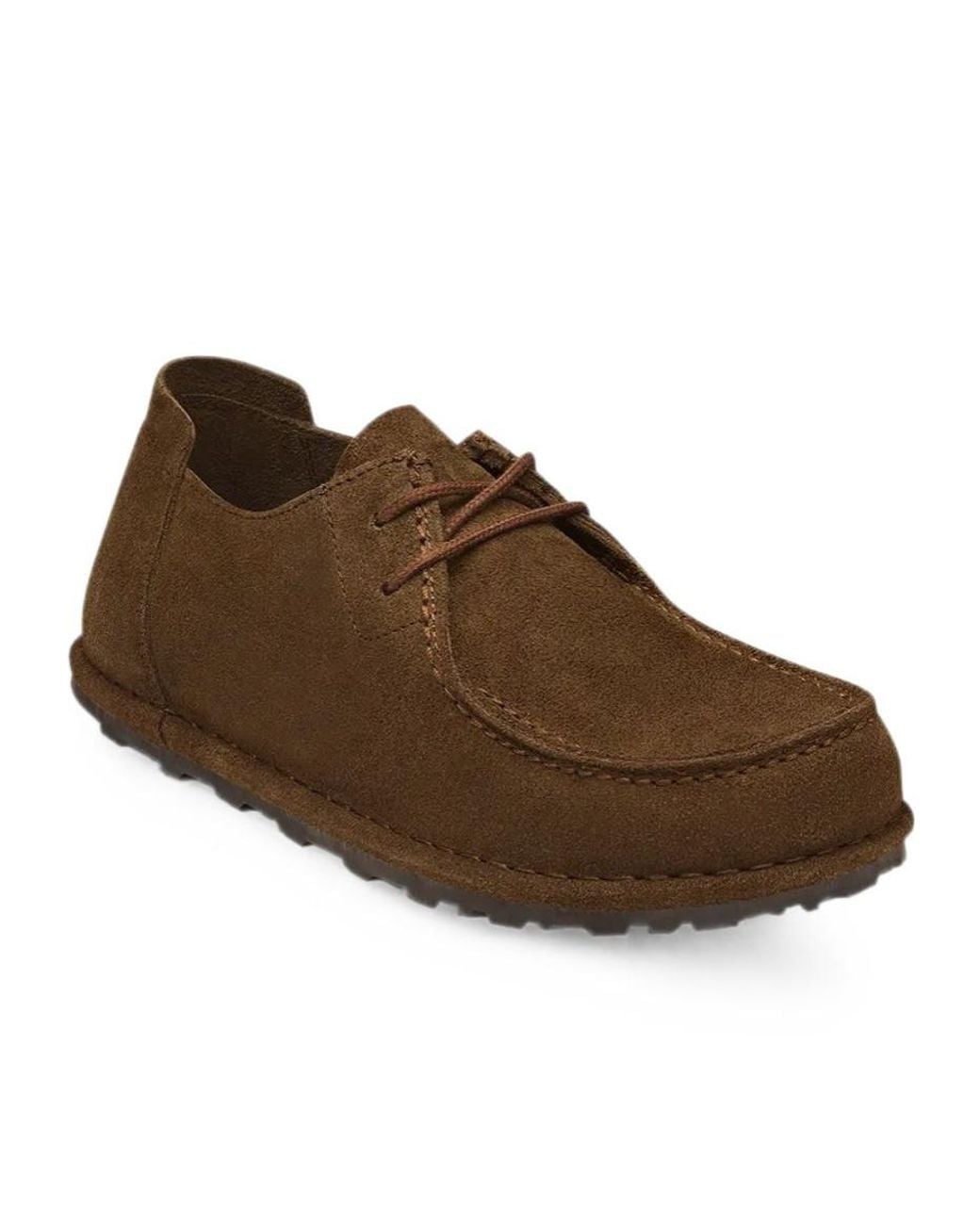 Birkenstock Brown Moc Toe Lace-Up Shoes