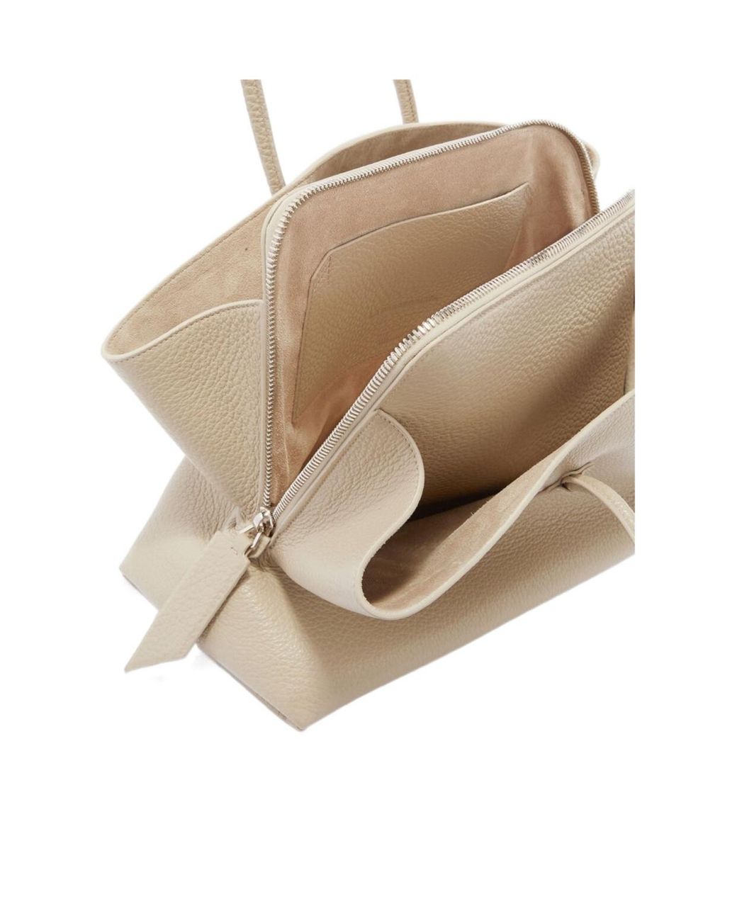 The Attico Natural The La Passeggiata Medium Top Handle Bag