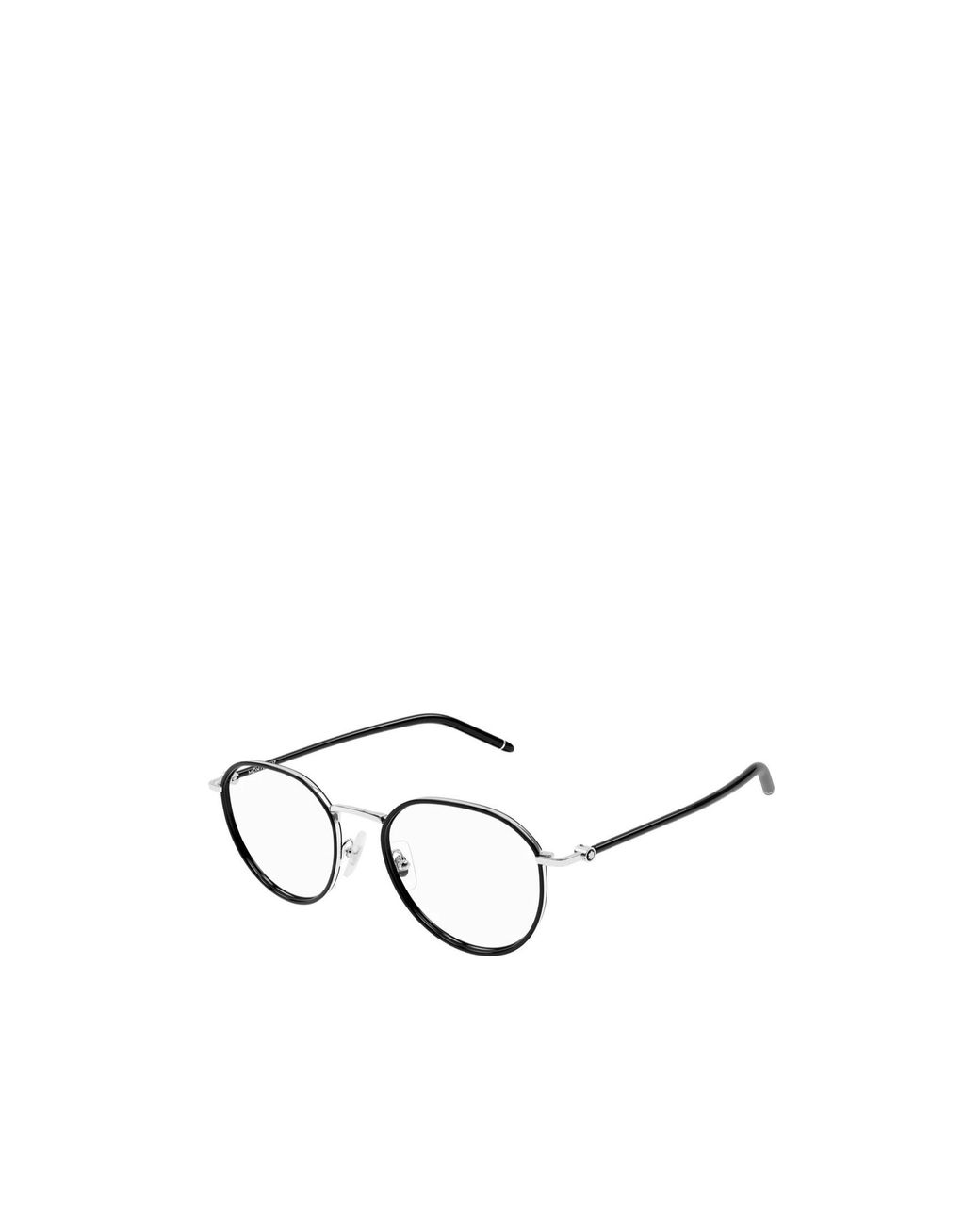 Montblanc White Eyewear Round Glasses And Frames for men
