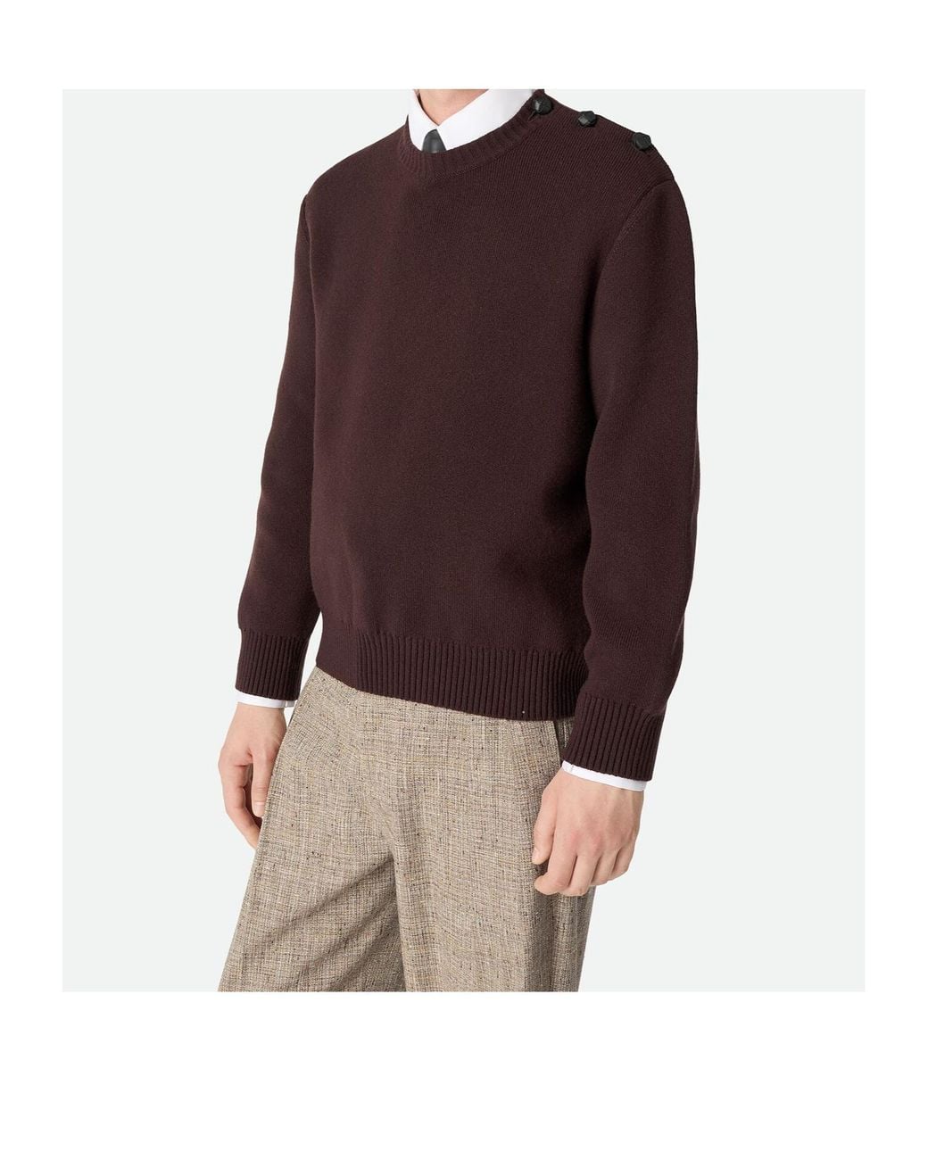 Bottega Veneta Brown Compact Wool Sweater for men