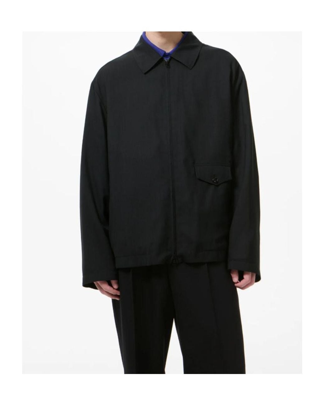Our Legacy Black Zip-Front Knitted Jacket for men