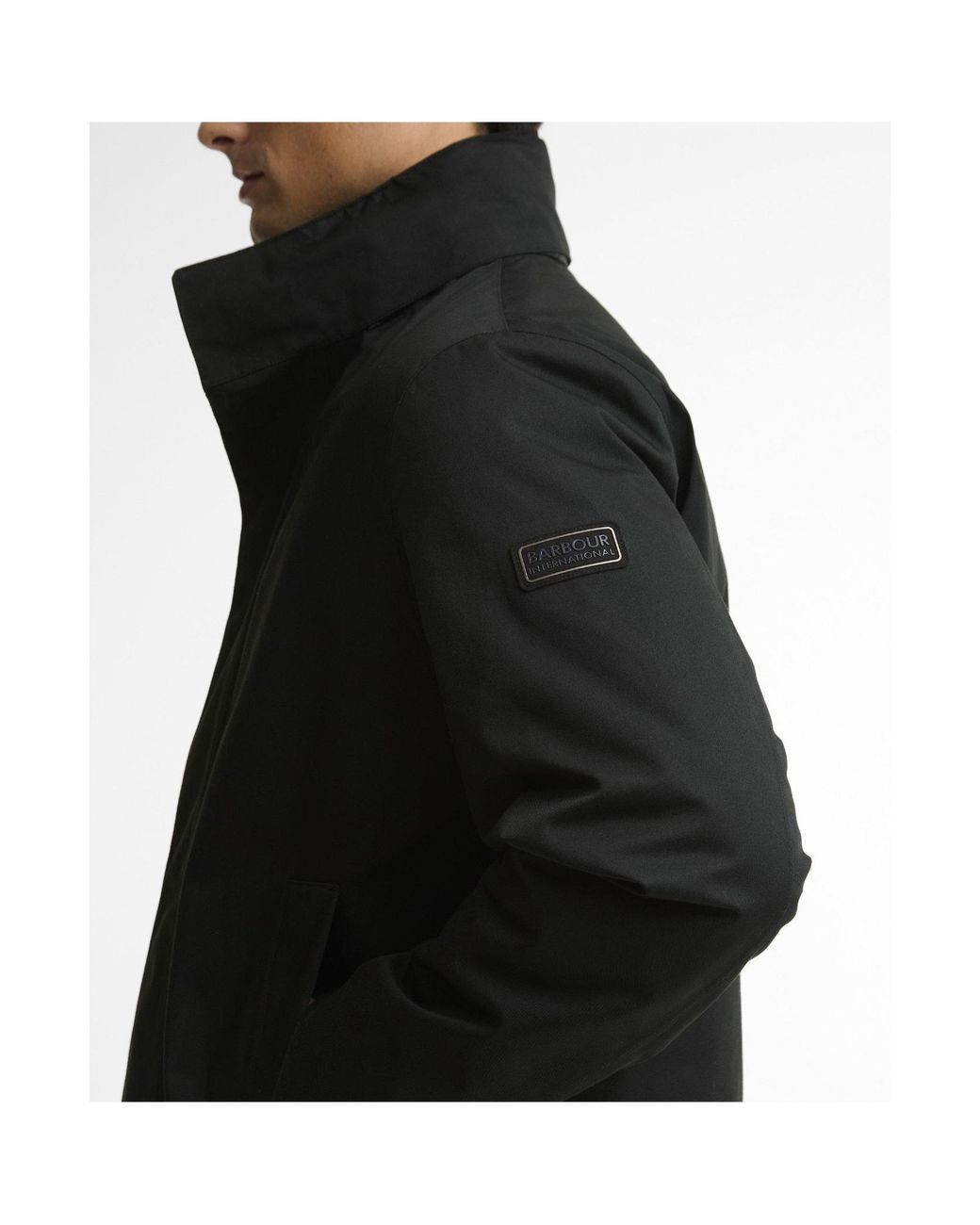 Barbour Black Detachable Hood Waterproof Coat for men