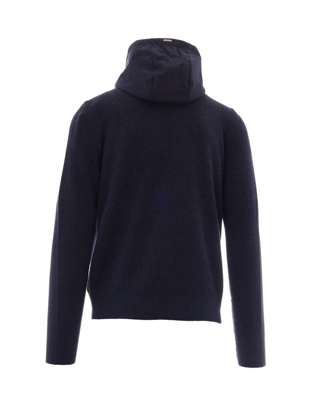 Herno Blue Zipped Hooded Jacket for men