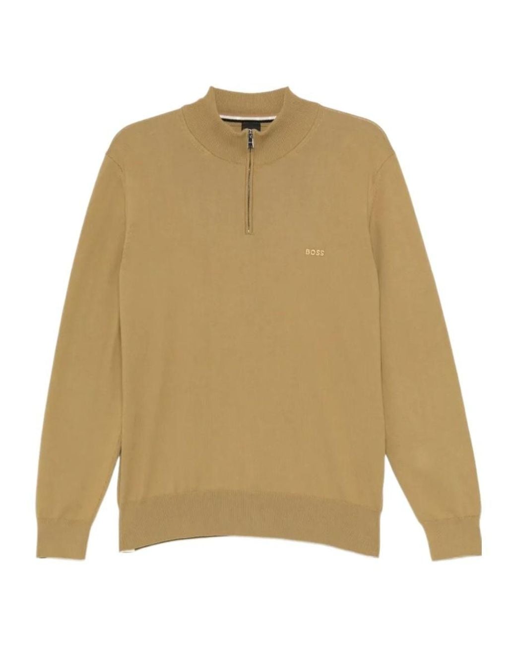 Boss Natural Logo-Embroidered Jumper for men