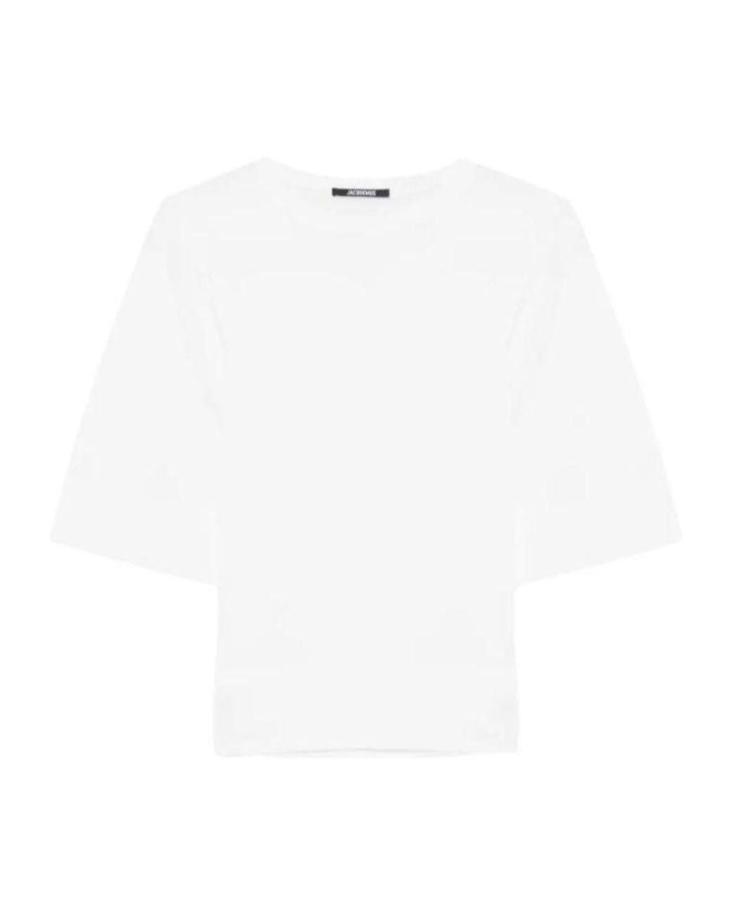 Jacquemus White Mananco Short-Sleeved Jumper