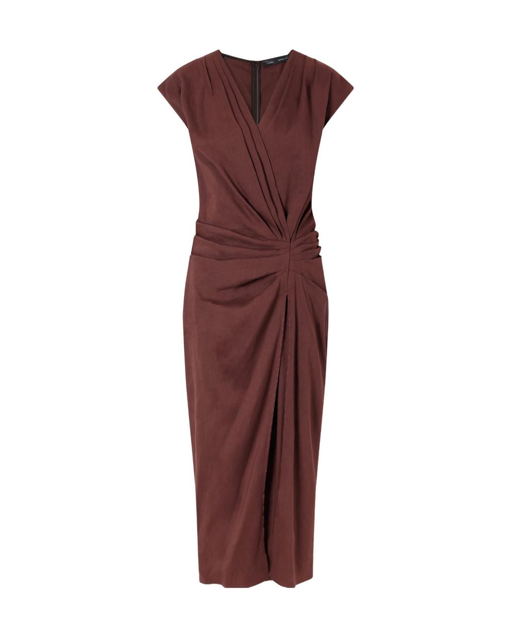 Proenza Schouler Gathered Linen-Blend Midi Dress
