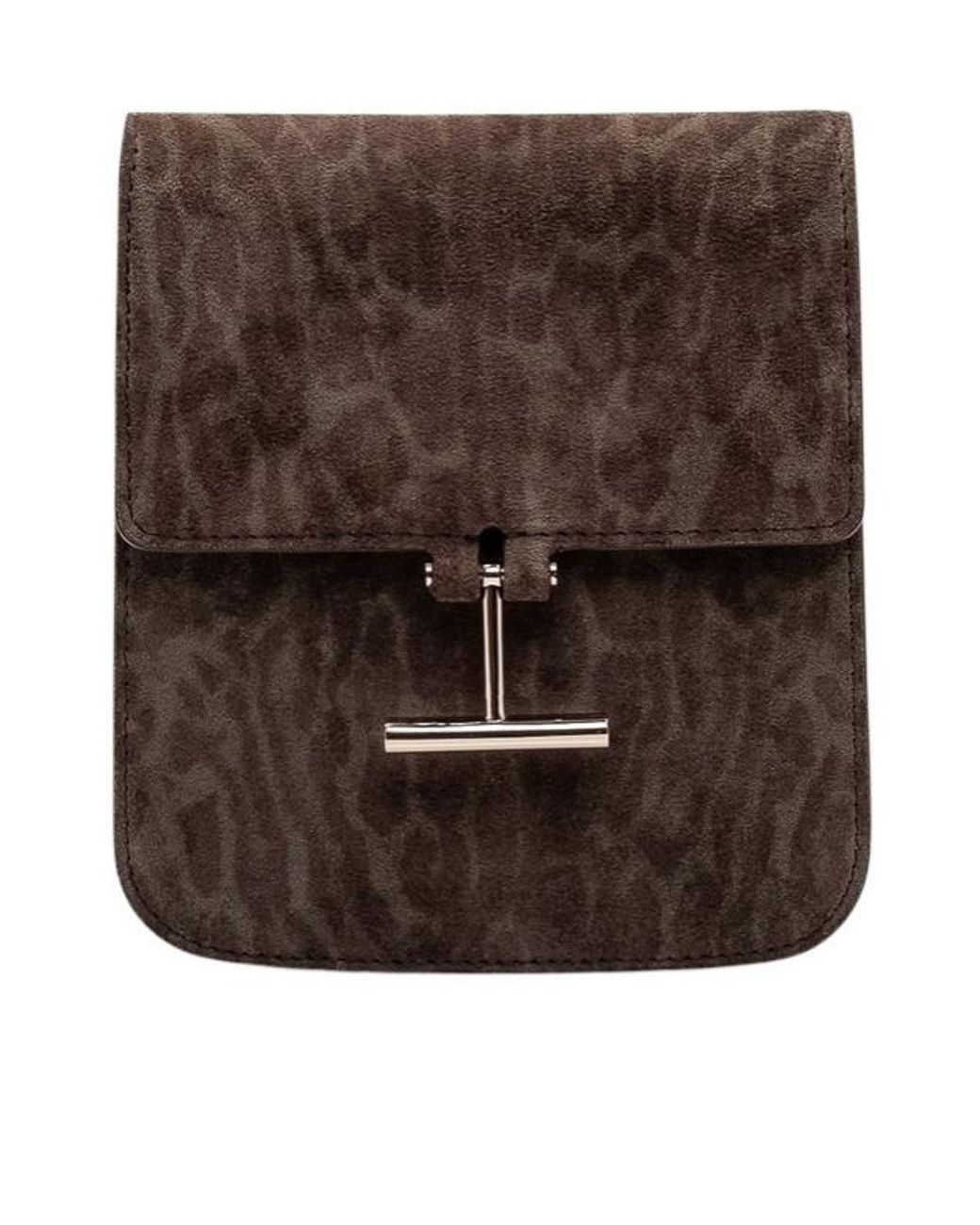 Tom Ford Brown Signature T-Shaped Clutch Bag