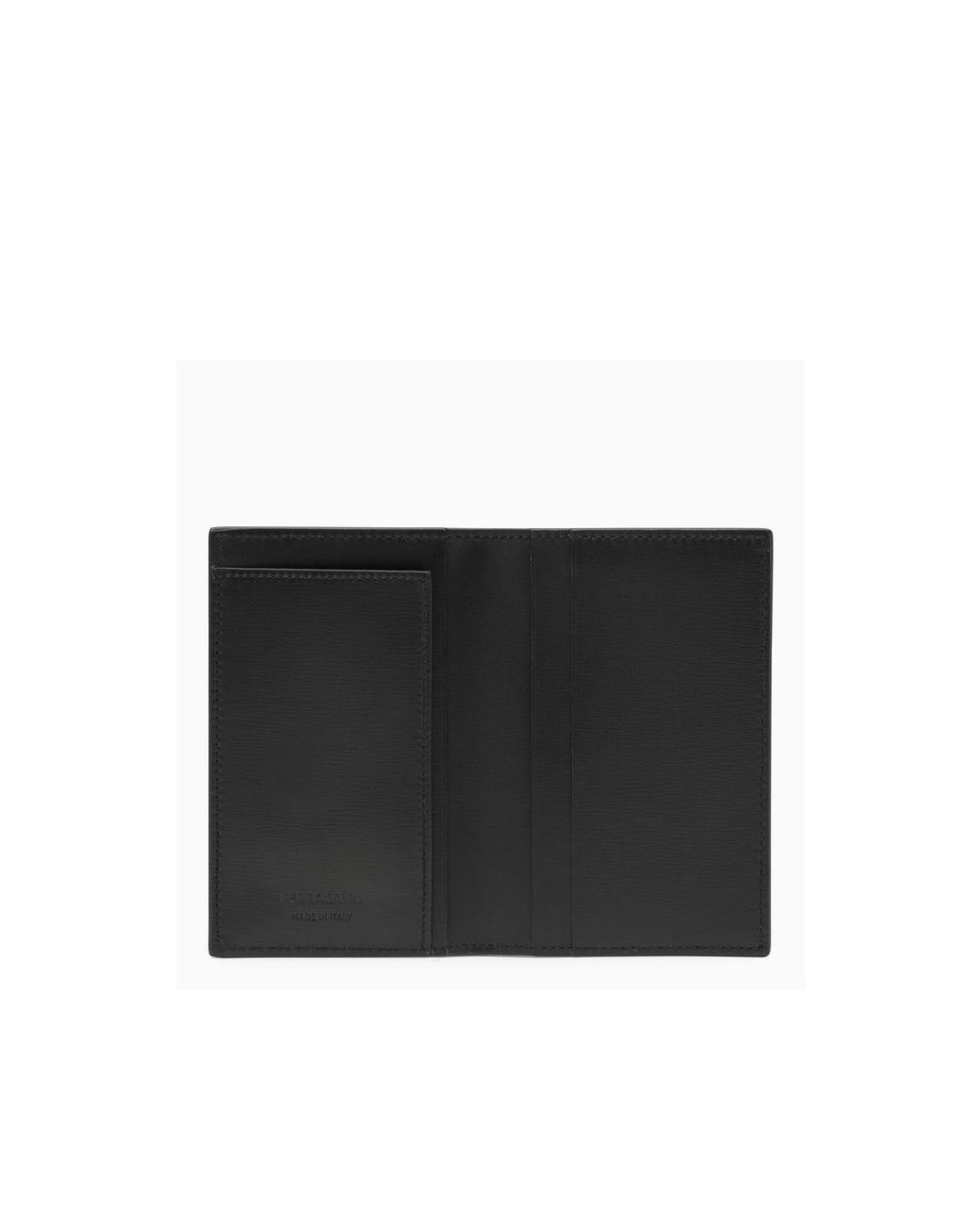 Ferragamo Black Logo Card Holder for men