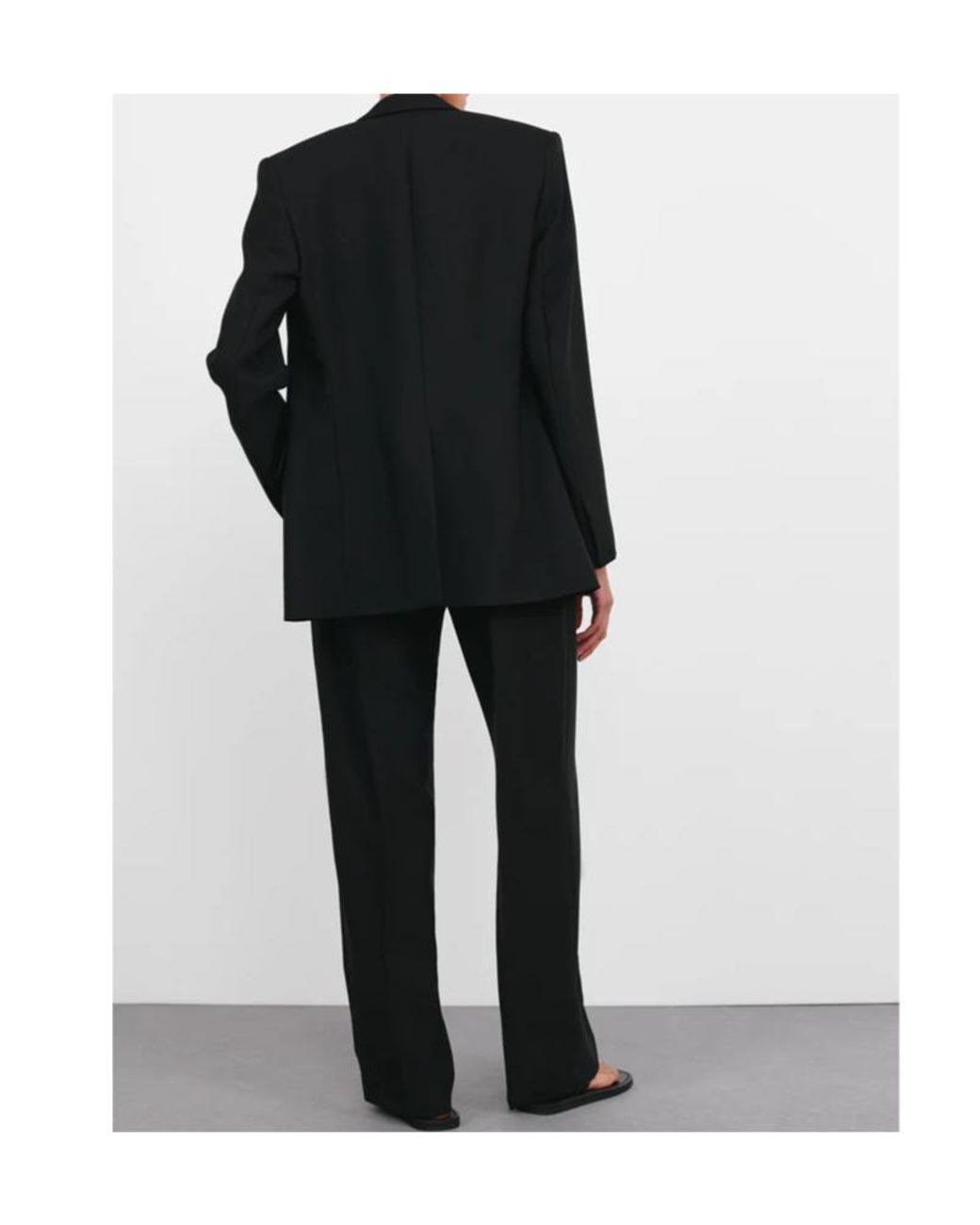 Wardrobe NYC Black Buttoned Notch-Lapel Blazer