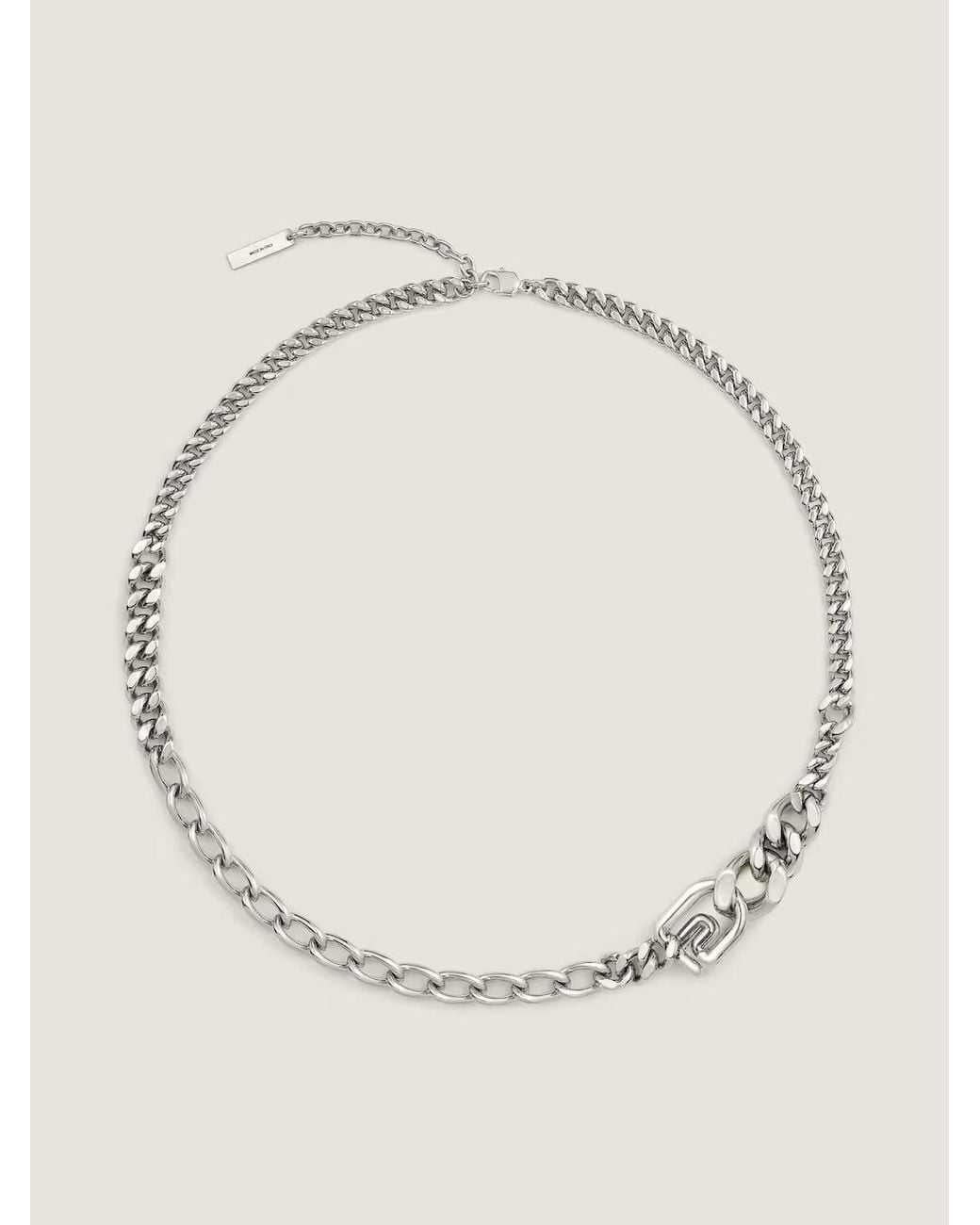 Givenchy Metallic Logo Plaque Chained Necklace for men