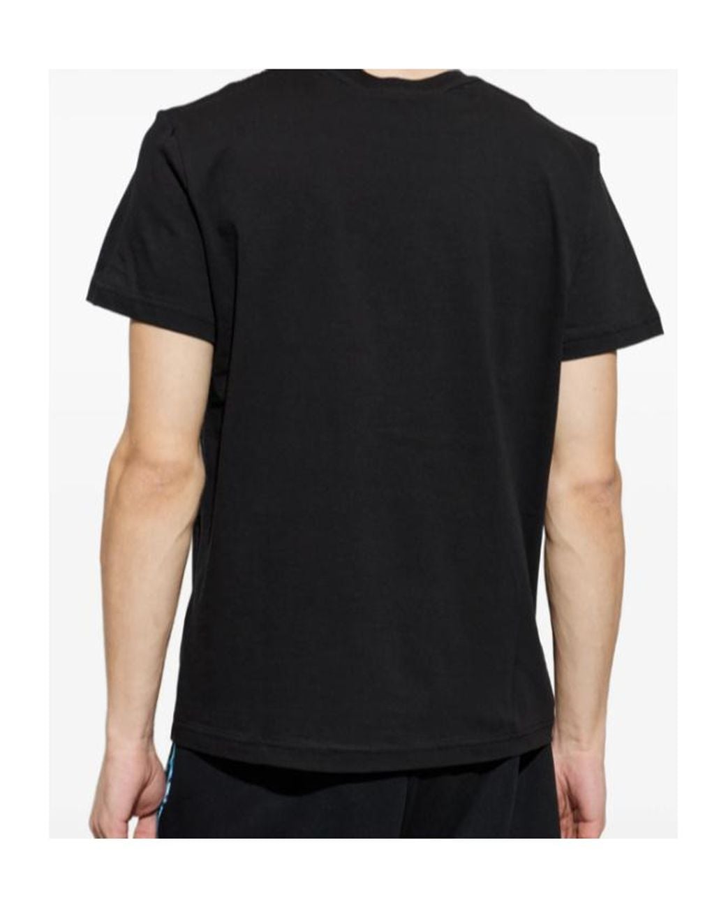 Versace Jeans Black Couture Logo Printed Crewneck T-Shirt for men