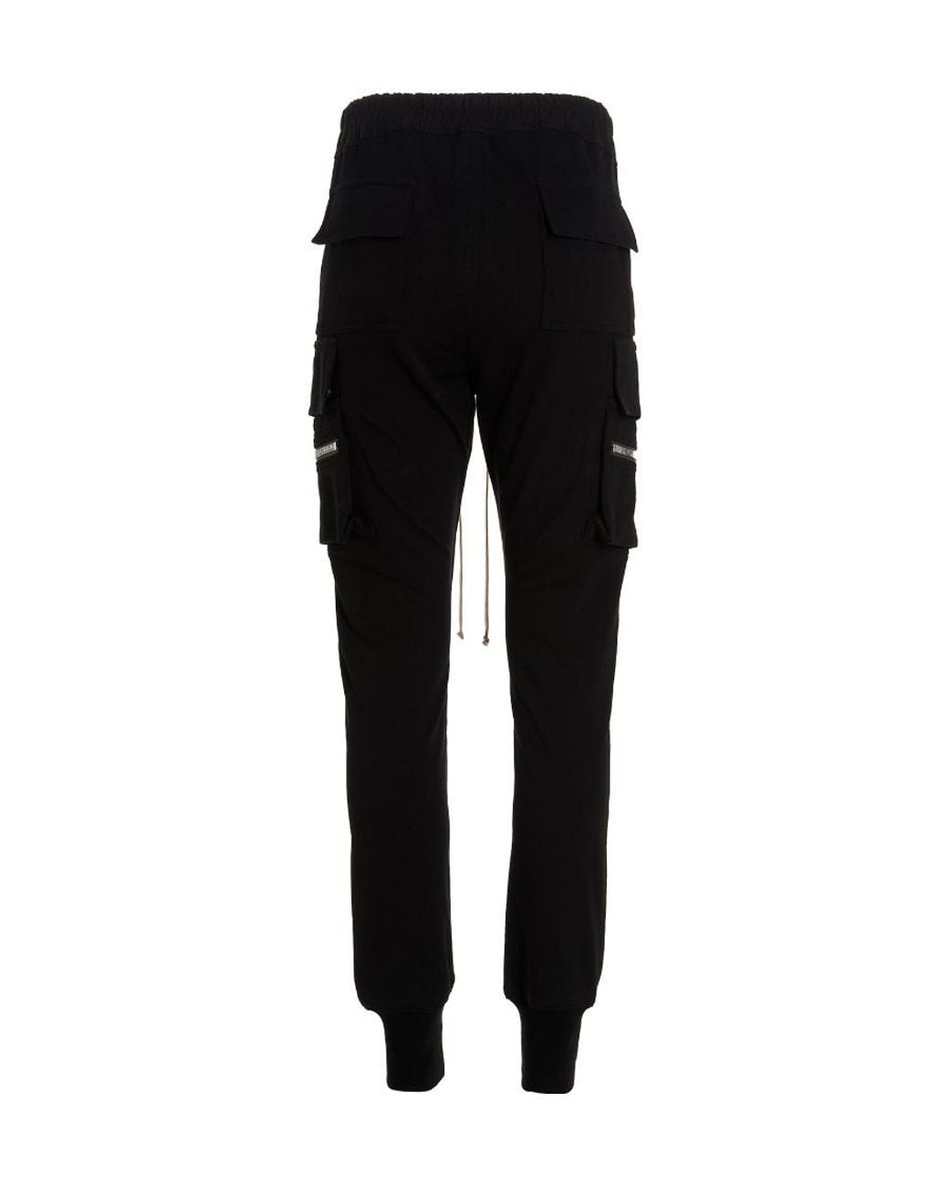 Rick Owens Black Mastodon Cargo Track Pants for men