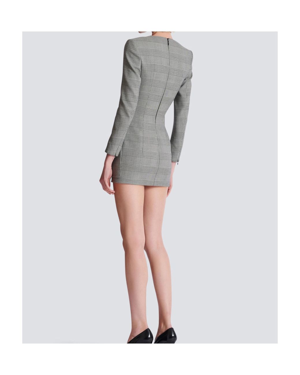 Balmain Gray Short Dress