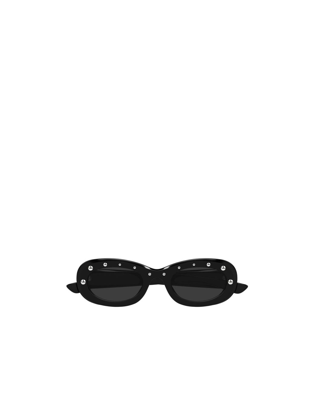 McQueen White Eyewear Oval Frame Sunglasses